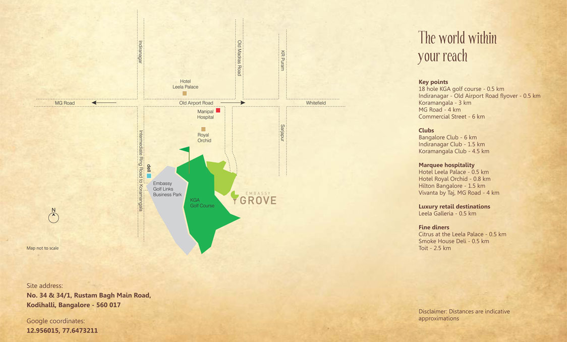 Embassy Grove Location map