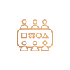 Multipurpose hall icon for community events and gatherings.