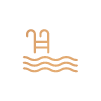 Swimming pool icon highlighting luxury recreational amenities.