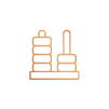 Toddlers’ indoor play area icon designed for child-friendly entertainment.