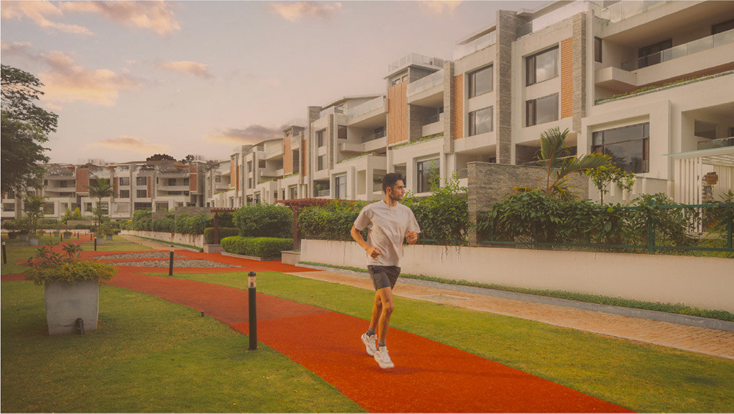 Video walkthrough of Embassy Grove – luxury villaments in Bangalore featuring private pools, lush green spaces, premium interiors, and world-class amenities near Old Airport Road